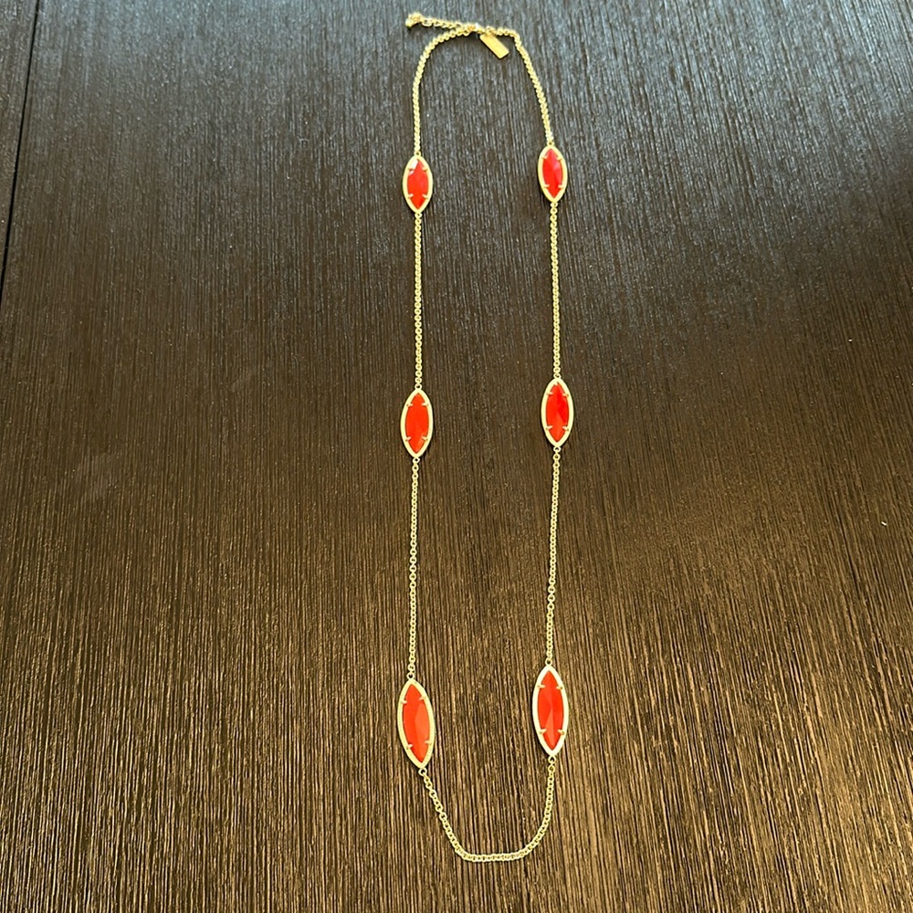 Vintage Kendra Scott “Tory” Necklace in Bright Red